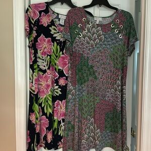 Lilly Road Set of two print A Line dresses Size XL